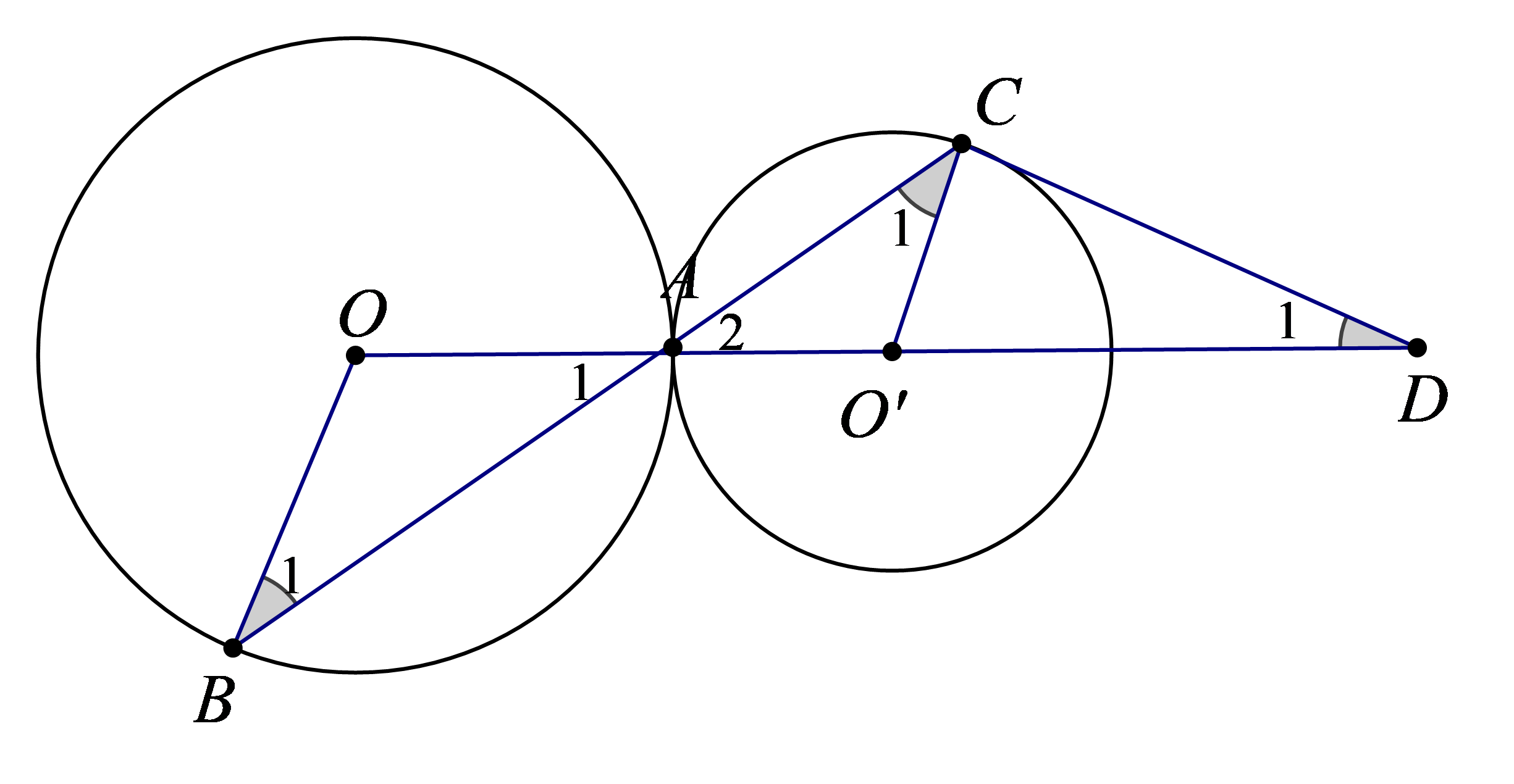 Cho đường tr&ograve;n \((O;\,\,5cm)\) v&agrave; đườ (ảnh 1)
