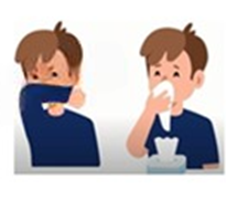 B. Cough and sneeze into a tissue or a bent elbow - not your hands. (ảnh 1)