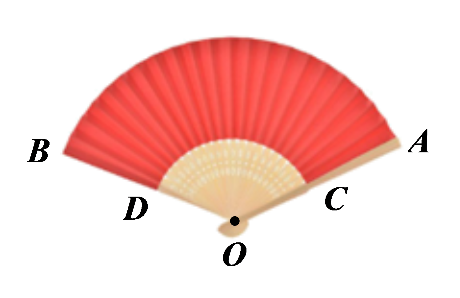 Phần giấy của chiếc quạt c&oacute; dạng h&igrave;nh v&agrave;nh khuy&ecirc;n. (ảnh 1)