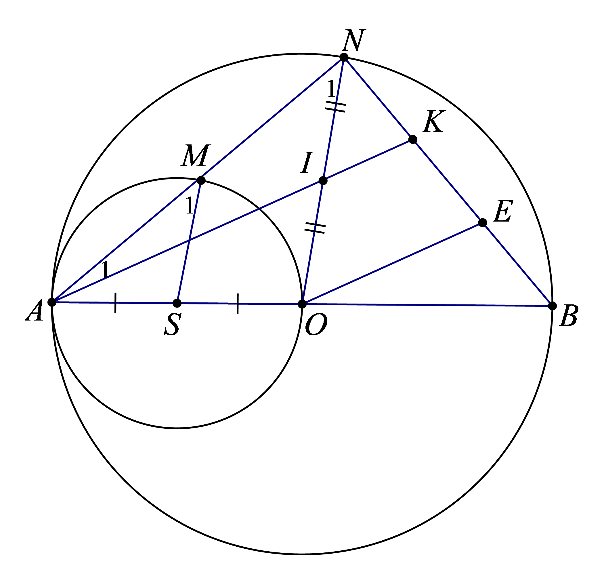 Cho đường tr&ograve;n \((O;R)\) đường k&iacute;nh \(AB\). Gọi (ảnh 1)