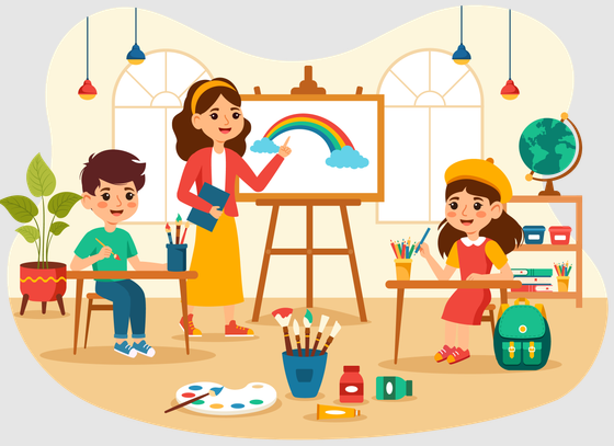 b. a_ _ _ _ _ _ art room (n): phòng mỹ thuật (ảnh 1)