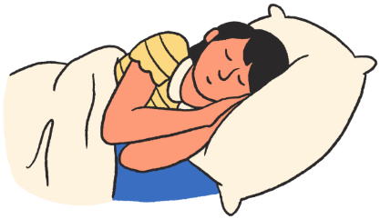 go to sleep ☐ Từ được cho là “go to sleep” → Trong hình là một cô gái đang ngủ → điền (ü) vào ô trống. (ảnh 1)