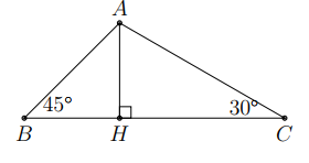 Ta c&oacute; \[\widehat B = 90^\circ&nbsp; - \widehat C = 50^\circ \]. (ảnh 1)