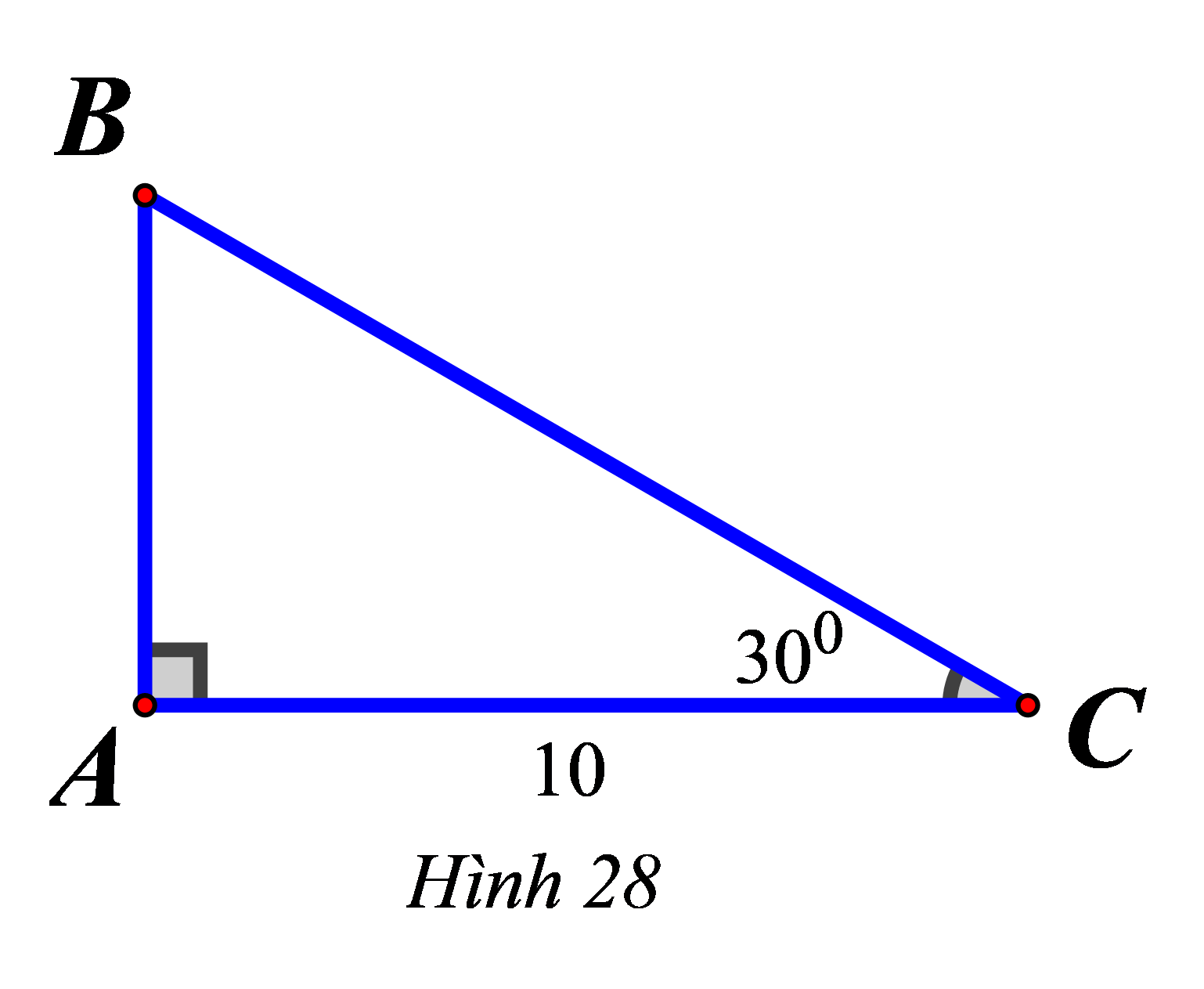 Giải tam giác ABC vuông tại A, biết rằng: (ảnh 1)