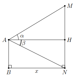 Kẻ đường cao \(AH\). Ta c&oacute; (ảnh 1)