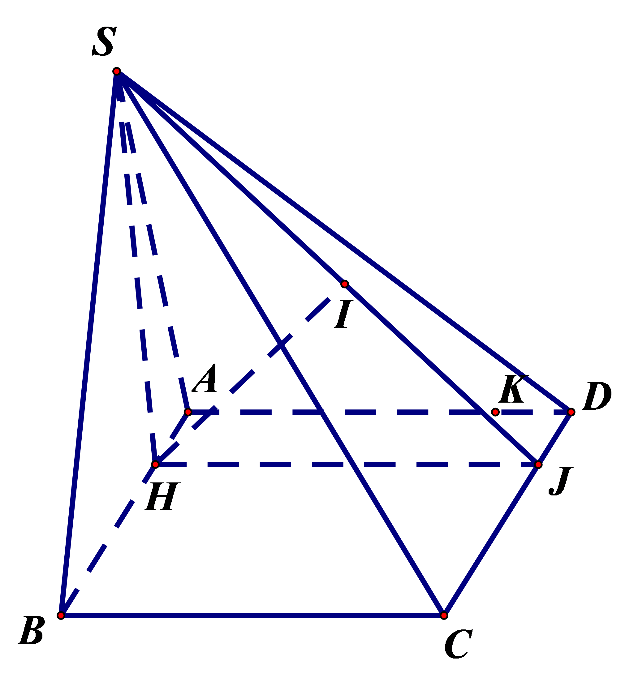 3. Đ&uacute;ng. Theo c&acirc;u 1, \(SH = \sqrt 3 \). (ảnh 1)