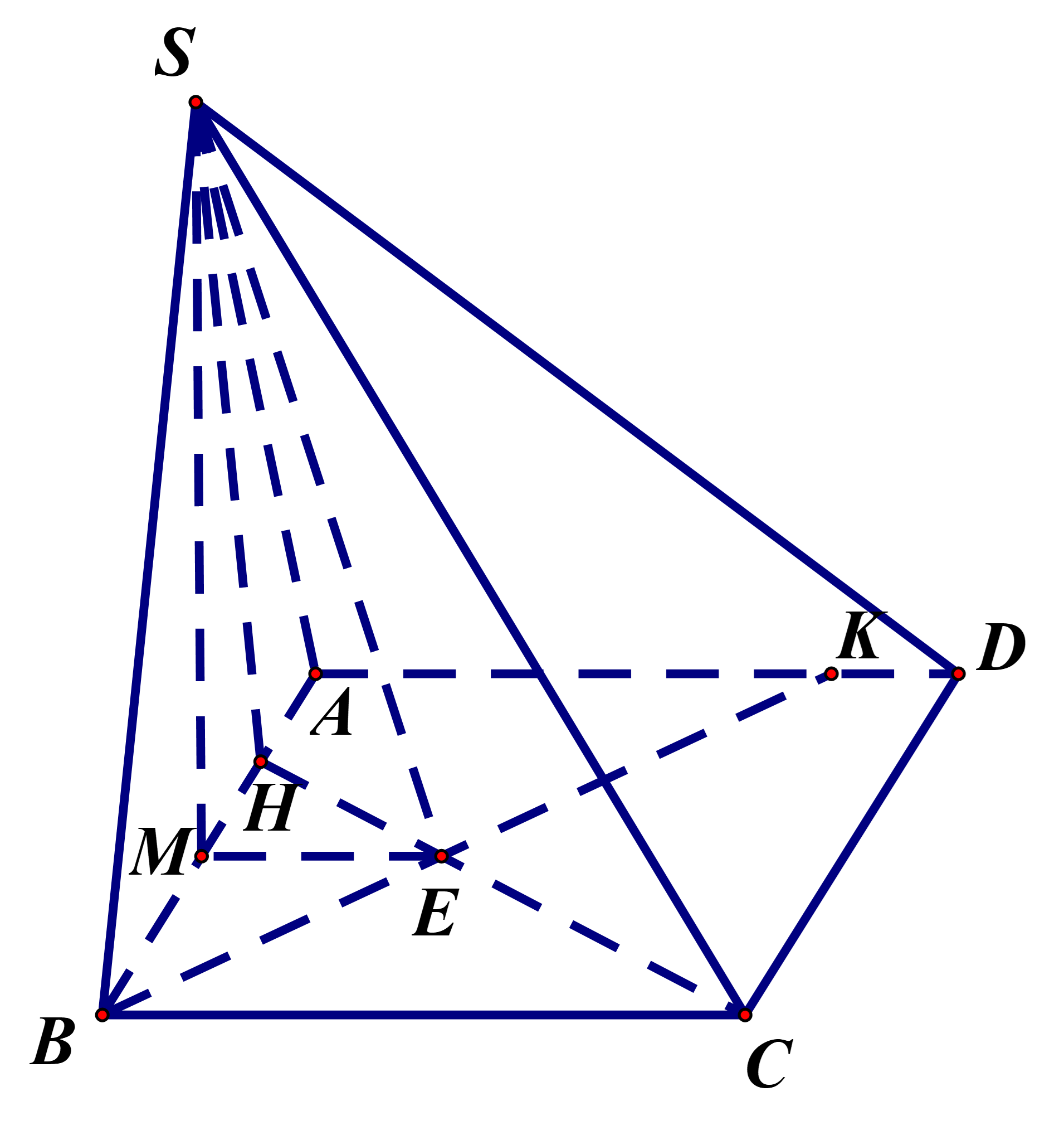 3. Đ&uacute;ng. Theo c&acirc;u 1, \(SH = \sqrt 3 \). (ảnh 2)