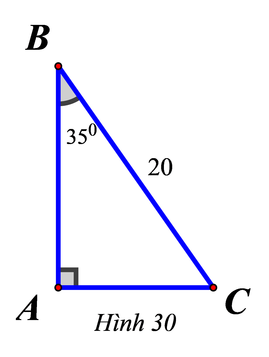 Giải tam giác ABC vuông tại A, biết rằng: (ảnh 3)