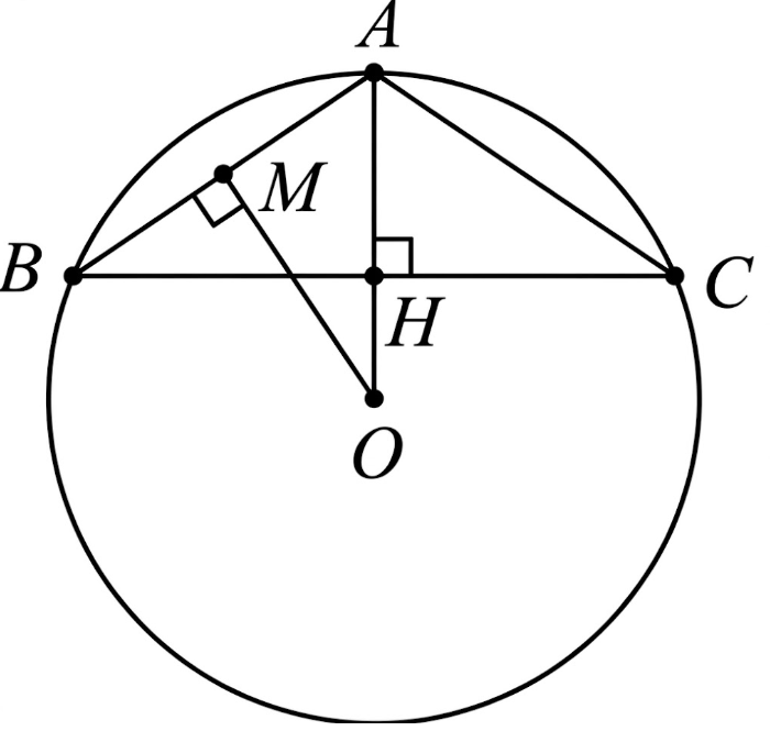 d) Đ&uacute;ng.  Để \[M\] thuộc đường tr&ograve;n \[\left( {H;\,\,HE} (ảnh 1)