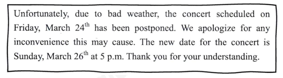 Read the note and circle the letter A, B ,C or D to indicate the correct answer.  What is the purpose of this note? (ảnh 1)