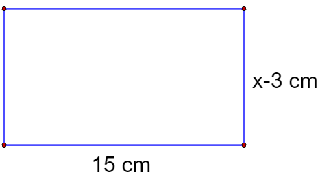 V&igrave; chiều d&agrave;i của một h&igrave;nh chữ nhật th&igrave; lu&ocirc;n lớn hơn hoặc bằng chiều rộng n&ecirc;n \[x - 3\,\, \le \,15\] n&ecirc;n \[x\, \le (ảnh 1)
