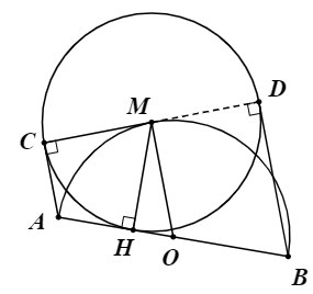 a) Ta c&oacute; \(AC\), \(AH\) l&agrave; tiếp tuyến c (ảnh 1)