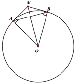 Cho đường tr&ograve;n \[\left( O \right),\] từ một điểm \[M\] ở (ảnh 1)