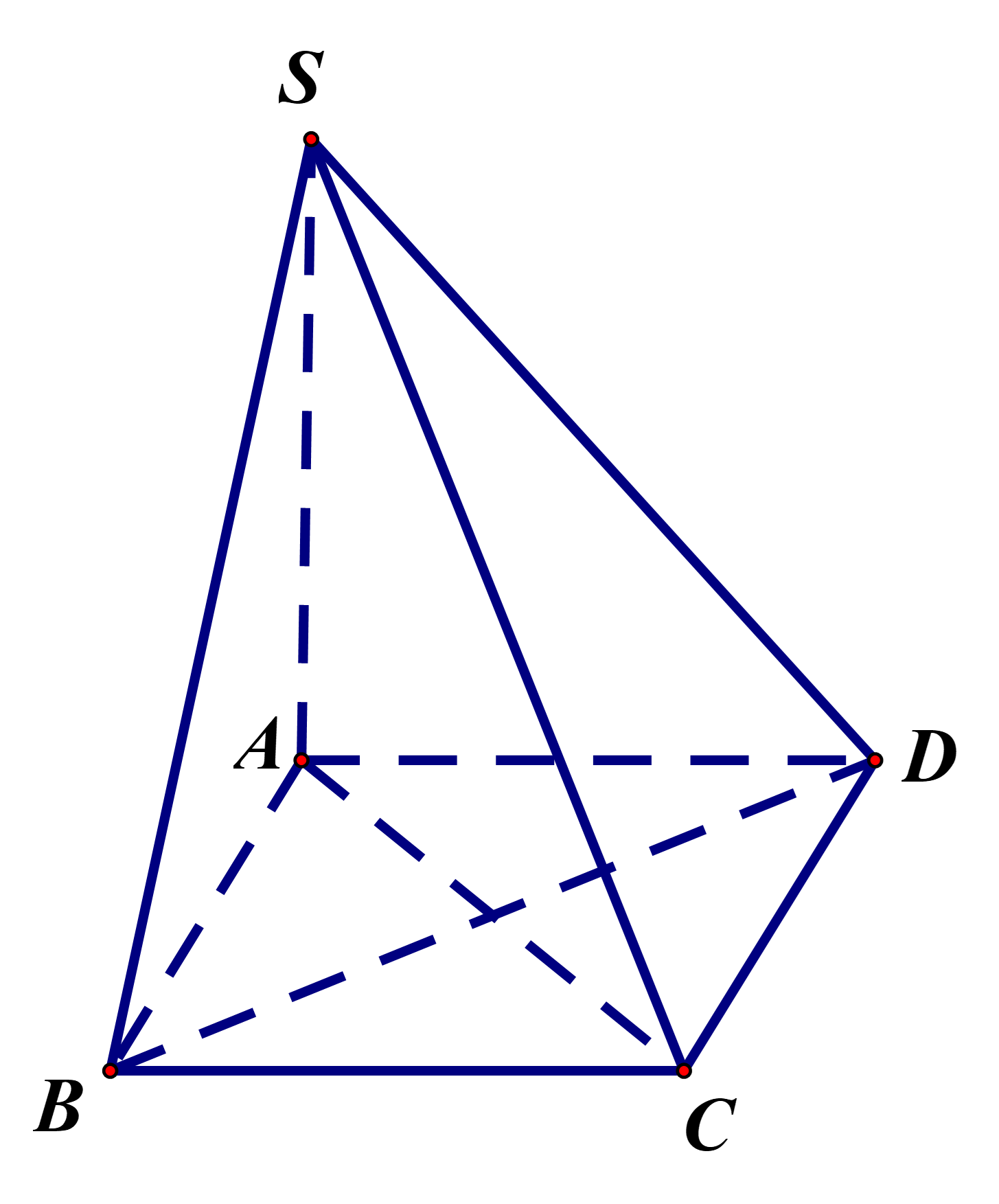 Cho h&igrave;nh ch&oacute;p \(S.ABCD\) c&oacute; đ&aacute;y \(ABCD\) l&agrave; h&igrave;nh vu&ocirc;ng cạnh \(a\), cạnh \(SA\)vu&ocirc;ng g&oacute;c với mặt phẳng đ&aacute;y. T&iacute;nh g&oacute;c giữa hai đường thẳng \(SC\) v&agrave; \(BD\). 	A. \(30^\circ \).	B. \(45^\circ \).	C. \(60^\circ \).	D. \(90^\circ \). (ảnh 1)