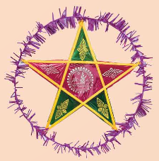 Cho hình vẽ bên.    Số đo cung lớn AB trong hình ngôi sao năm cánh đã cho bằng bao nhiêu? (ảnh 1)