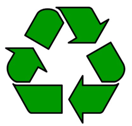 What does this sign mean? A. This item must be thrown away. B. Non-renewable material. C. This item can be recycled. D. One-time watered bottle. (ảnh 1)