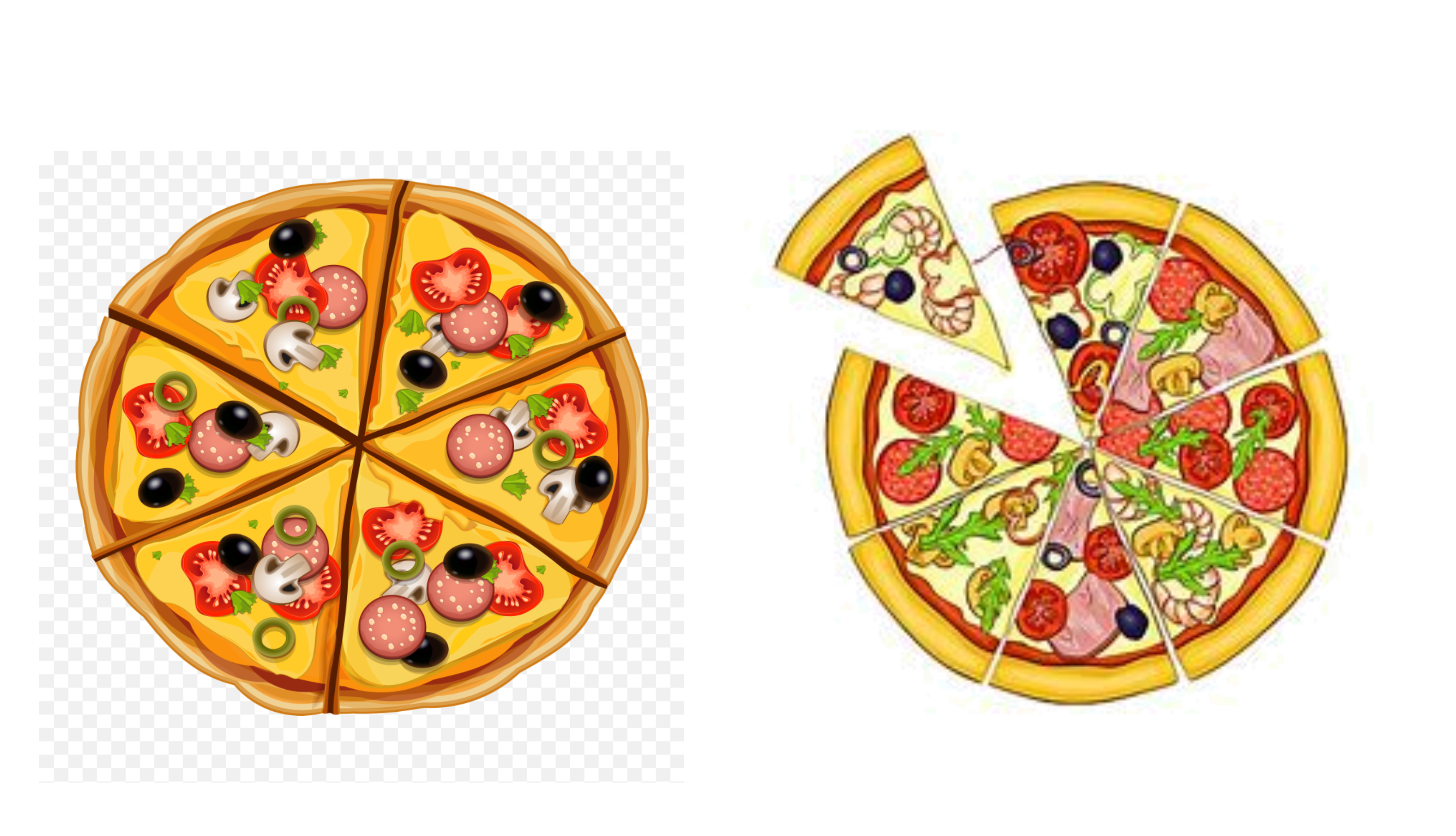 C&oacute; hai chiếc b&aacute;nh pizza h&igrave;nh tr&ograve;n ( (ảnh 1)