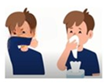 B. Cough and sneeze into a tissue or a bent elbow - not your hands. (ảnh 1)