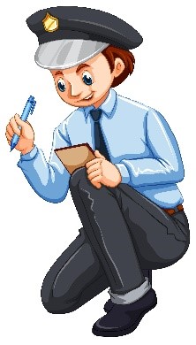 a.	p_ _ _ _ _     o_ _ _ _ _ police officer (n): cảnh sát (ảnh 1)