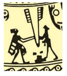 What activity is described in the image on the bronze drum in Hùng’s time?   	A. Rice pounding		B. Festival dancing	 	C. Performance singing	D. Sword fighting (ảnh 1)