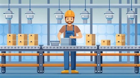 Where does he work? A. He works in an office. B. He works in a factory. C. He works in a hospital. (ảnh 1)