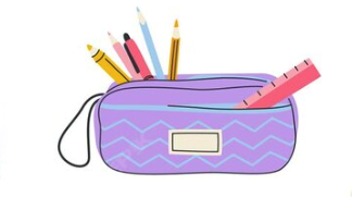 p_ _ _ _ _  c_ _ _ pencil case: túi/ hộp đựng bút (ảnh 1)