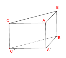Cho hình lăng trụ đứng tam giác ABC.A'B'C' các mặt bên của hình trên là những hình gì? (ảnh 1)