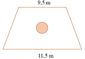 Ở giữa mảnh đất, người ta xây một bồn hoa dạng hình tròn có chu vi là 6,28 m. Diện tích phần mảnh đất còn lại sau khi xây bồn hoa là ......m2. (ảnh 1)