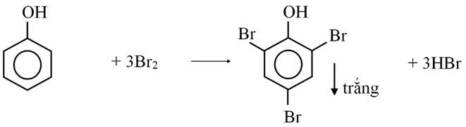 Nêu và giải thích hiện tượng thu được trong các thí nghiệm sau: (a) Nhỏ vài giọt dung dịch nước bromine vào ống nghiệm đựng dung dịch phenol. (ảnh 1)