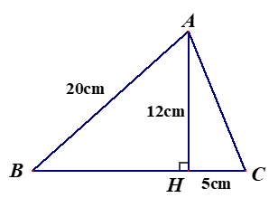 Cho tam giác nhọn ABC. Kẻ AH vuông góc với BC tại H.
1. Giả sử AB = 20cm, AH = 12cm, HC = 5cm.
(a) Tính độ dài đoạn thẳng AC.
(b) Tính chu vi tam giác ABC.
2. Từ trung điểm K của BH, kẻ KI vu (ảnh 1)
