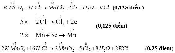 Cân bằng các phản ứng oxi hóa- khử sau đây theo phương pháp thăng bằng electron:(a) KMnO4 + HCl    →    t   0      MnCl2 + Cl2 + H2O + KCl.(b) Mg + HNO3    →    Mg (ảnh 1)