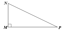 Cho tam giác MNP vuông tại M. Khi đó cos MNP bằng (ảnh 1)