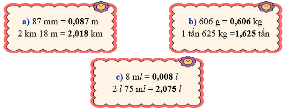Viết số thập phân thích hợp vào ô trống. (ảnh 1)