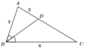 Cho tam giác ABC có BD là đường phân giác của góc ABC (ảnh 1)
