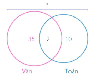 Trong cuộc thi học sinh giỏi văn và toán của một tỉnh, biết số học sinh thi môn Văn là 35 bạn, số học sinh thi môn Toán (ảnh 1)