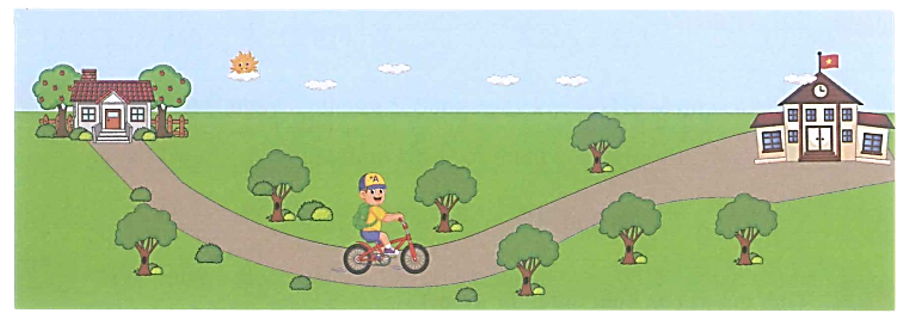 Nhà của Quý cách trường 2 500 m. Hằng ngày đi học, Quý đạp xe đi từ nhà đến trường rồi lại đi từ trường (ảnh 1)