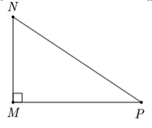 Cho tam giác MNP vuông tại M, ta có: a) cos M = sin P  b) tan M = cot M  c) sin M = cos P (ảnh 1)
