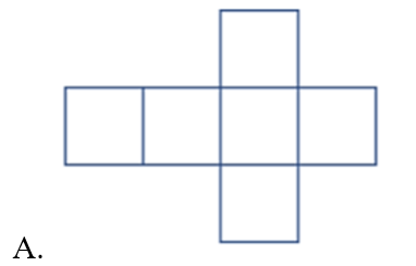 Tấm bìa không tạo lập được một hình lập phương là: (ảnh 1)