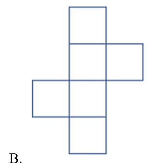 Tấm bìa không tạo lập được một hình lập phương là: (ảnh 2)