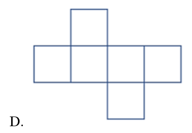 Tấm bìa không tạo lập được một hình lập phương là: (ảnh 4)