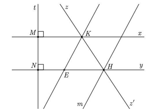 Cho hình vẽ, biết góc ABd = 60 độ. a) Vẽ lại hình và viết giả thiết, kết luận của bài toán. (ảnh 2)