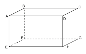 Các đường chéo của hình hộp chữ nhật ABCD.EFGH là (ảnh 1)