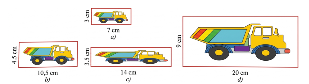 Trong các hình dưới đây, hãy chọn ra cặp hình đồng dạng với hình a. (ảnh 1)