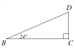 M&ocirc;̣t chi&ecirc;́c bay bay l&ecirc;n cao với v&acirc;̣n t&ocirc;́c 520 KM/H Đường bay l&ecirc;n tạo với phương nằm ngang m&ocirc;̣t góc 24 độ. Hỏi sau 90 gi&acirc;y máy bay l&ecirc;n cao được bao nhi&ecirc;u km/h  theo phương thẳng đứng? (ảnh 1)