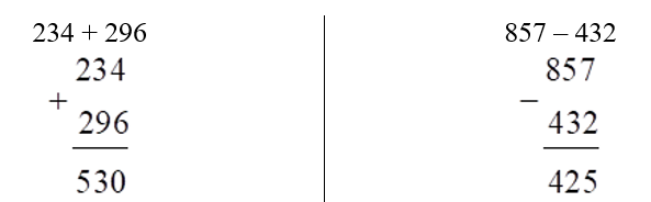 Đặt tính rồi tính:  234 + 296 (ảnh 1)