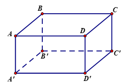 Hình hộp chữ nhật \[ABCD.A'B'C'D'\] có một đường chéo tên là (ảnh 1)