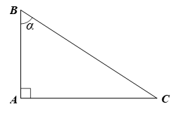 Cho tam giác ABC vuông tại A có góc B= alpha (ảnh 1)