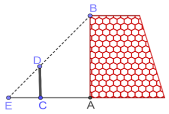 1) Một nhóm các bạn học sinh lớp 8 đã thực hành đo chiều cao AB của một bức tường như sau (ảnh 1)