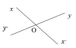 Hai đường thẳng xx' và yy' cắt nhau tại O. Góc đối đỉnh của góc góc xOy' là: (ảnh 1)