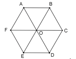 Cho lục giác đều ABCDEF có tâm O. Nhóm vectơ nào sau đây bằng vectơ AB ? (ảnh 1)